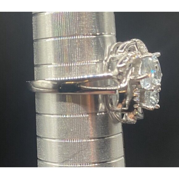 March Birthstone Aquamarine Ring Sz 8 Gem Stone King GSK Sterling Silver Lab - Picture 9 of 9